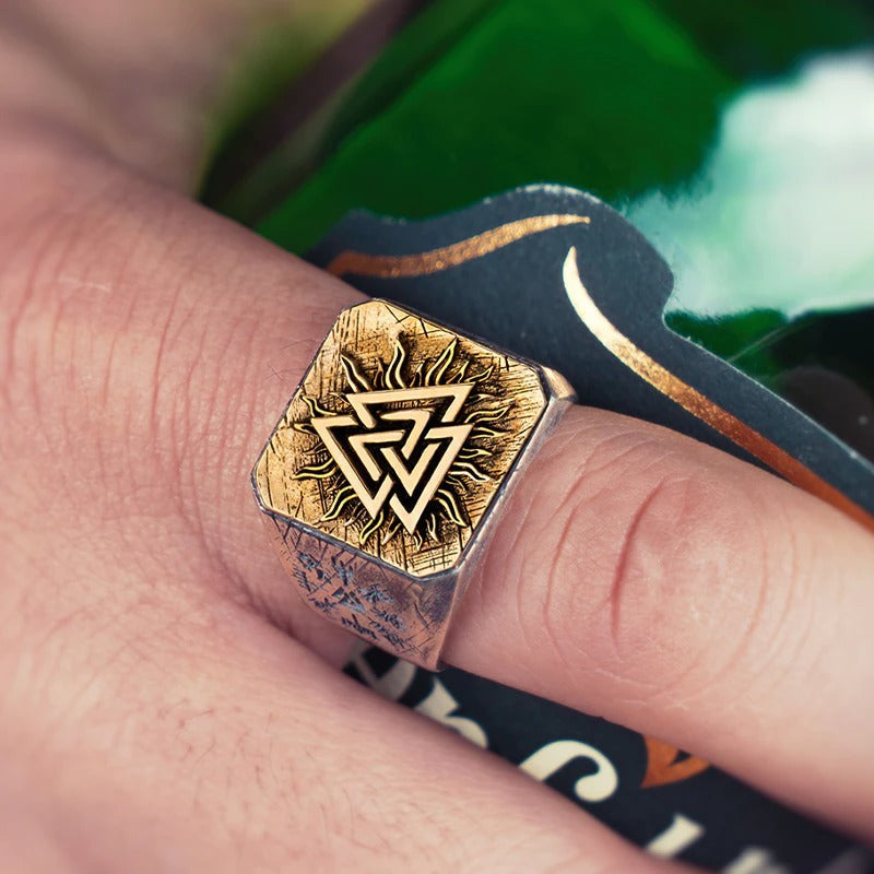 Wikinger Ring Valknut Symbol