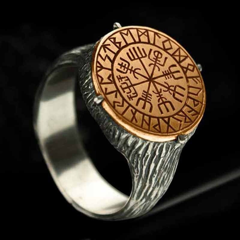 Wikinger Ring Vegvisir Runenkreis