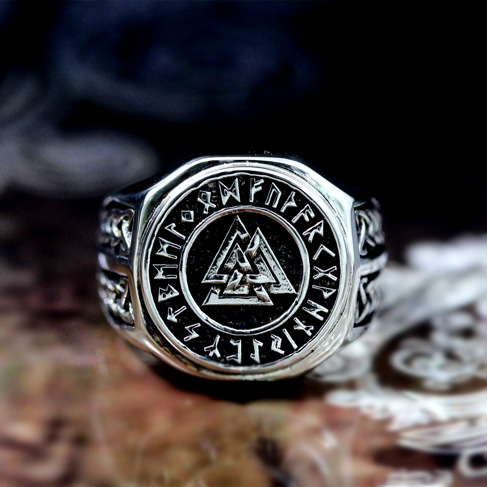 Wikinger Ring Valknut Siegel