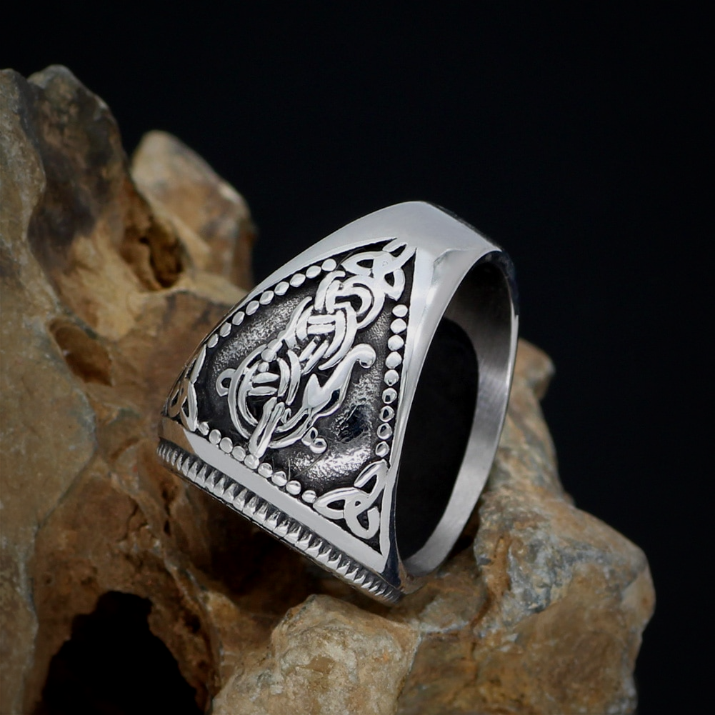 Wikinger Ring Skoll & Hati