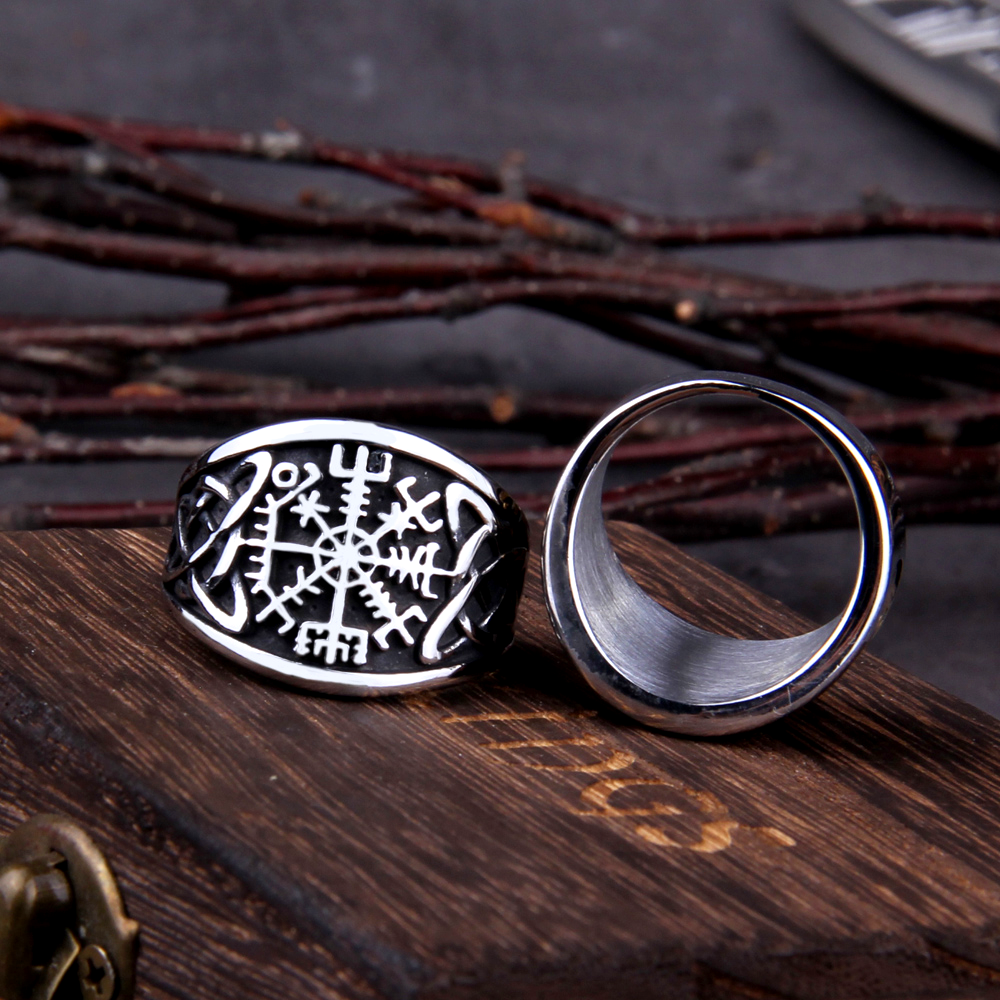 Wikinger Ring Vegvisir Knoten