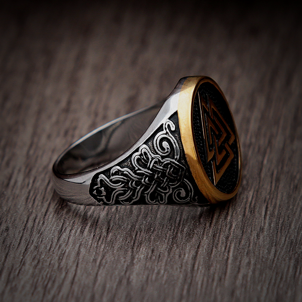 Wikinger Ring Valknut Symbol