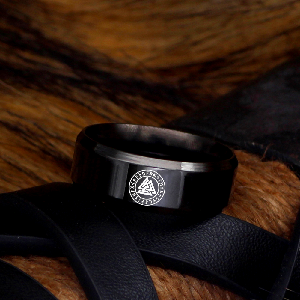 Wikinger Ring Valknut Runenkreis