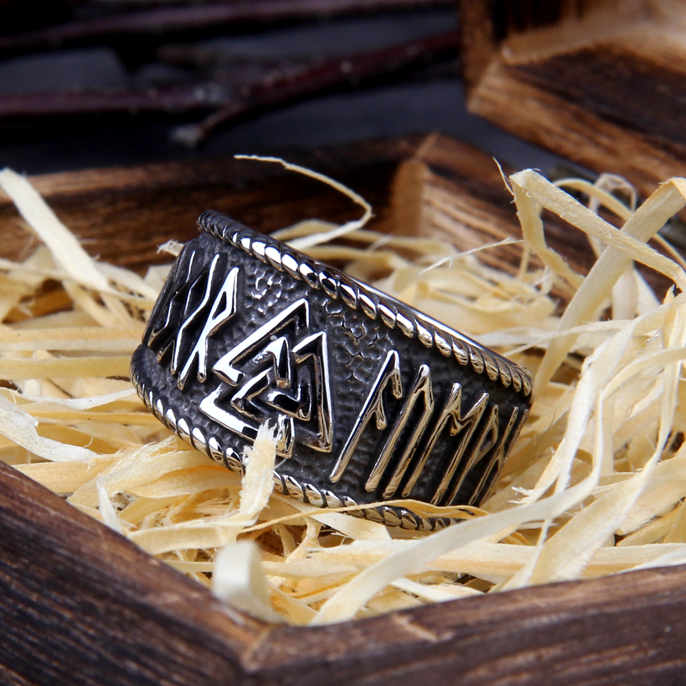 Wikinger Ring Valknut Runen