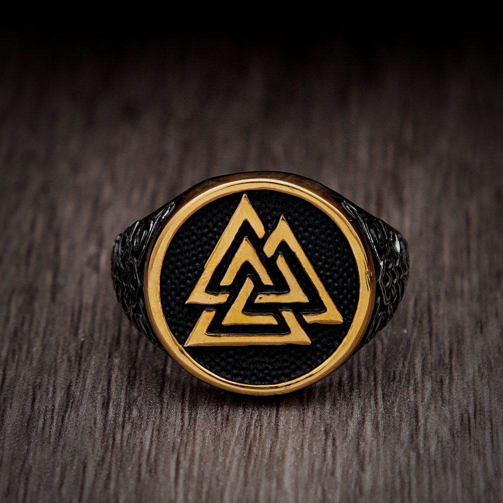 Wikinger Ring Valknut Symbol