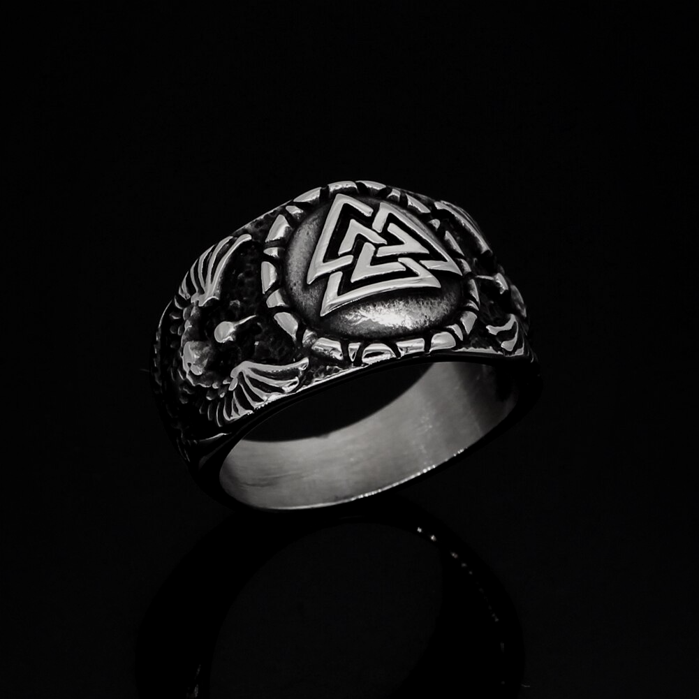 Wikinger Ring Valknut Raben