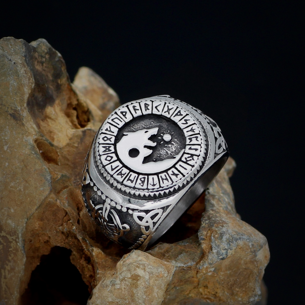 Wikinger Ring Skoll & Hati