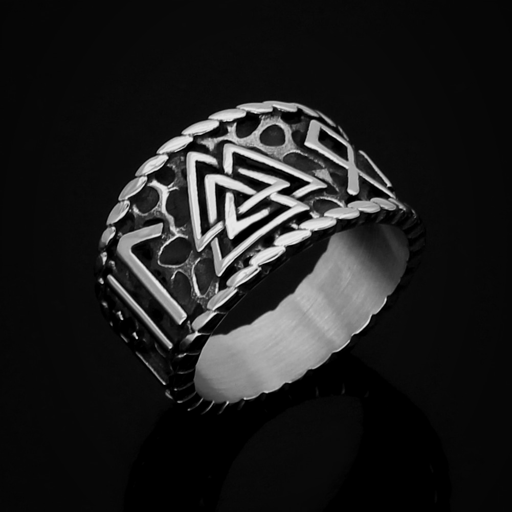 Wikinger Ring Valknut Runen