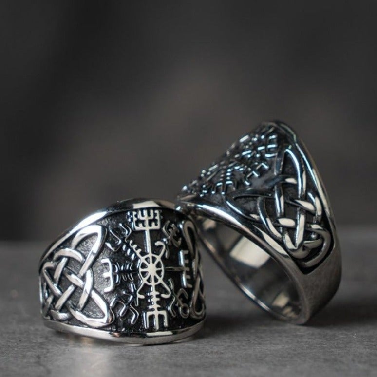 Wikinger Ring Vegvisir Knoten